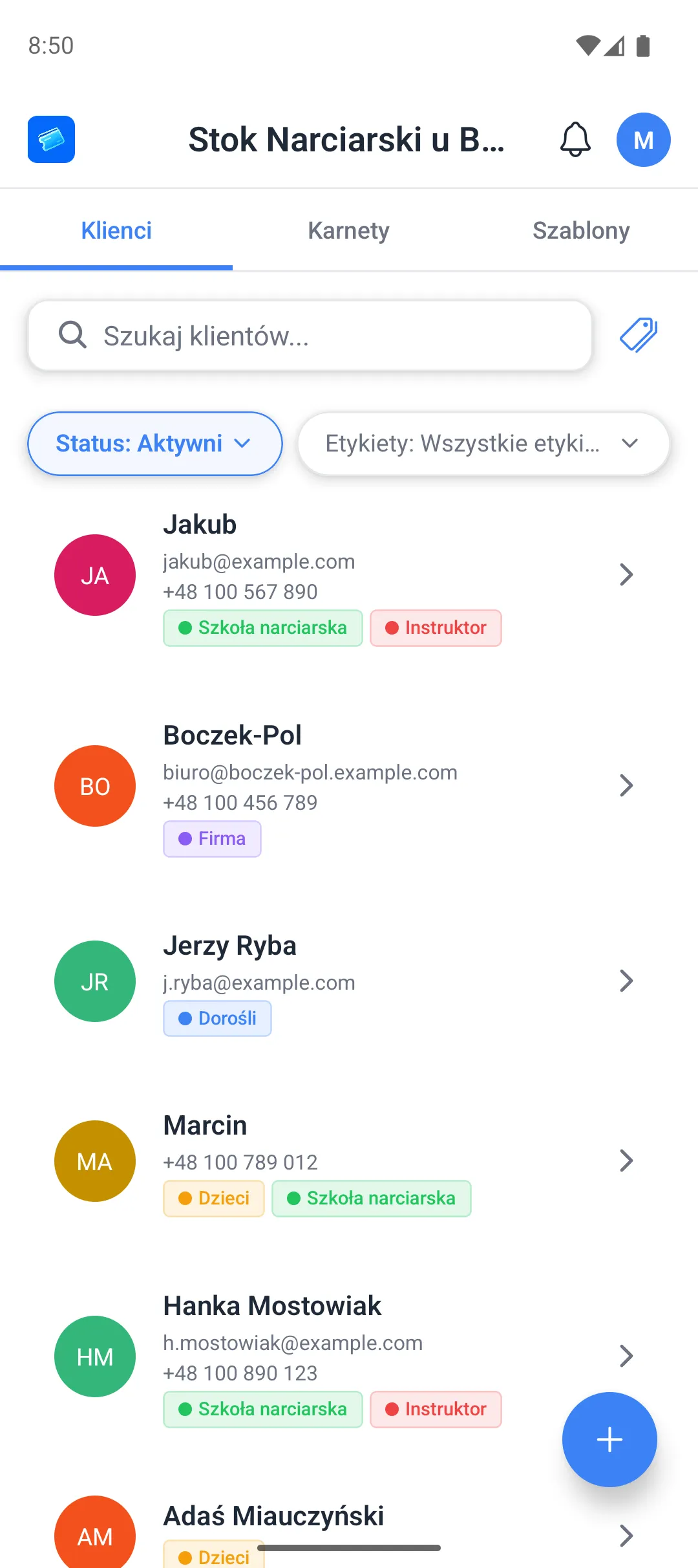 Lista klientów